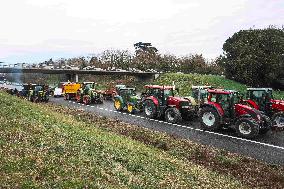 Farmers Block A62 Motorway - South Western France