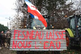 Farmers Block Golfech Nuclear Power Station - South Western France