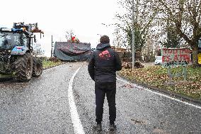 Farmers Block Golfech Nuclear Power Station - South Western France