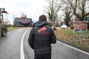 Farmers Block Golfech Nuclear Power Station - South Western France