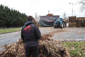 Farmers Block Golfech Nuclear Power Station - South Western France