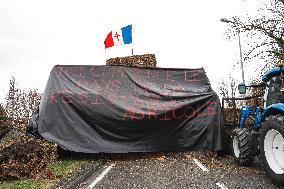 Farmers Block Golfech Nuclear Power Station - South Western France