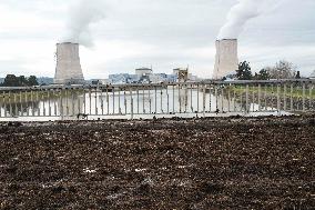 Farmers Block Golfech Nuclear Power Station - South Western France