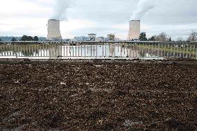 Farmers Block Golfech Nuclear Power Station - South Western France