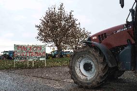 Farmers Block Golfech Nuclear Power Station - South Western France