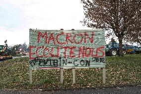 Farmers Block Golfech Nuclear Power Station - South Western France