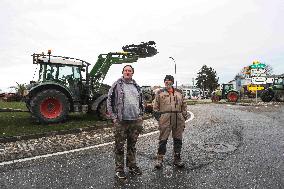 Farmers Block Golfech Nuclear Power Station - South Western France