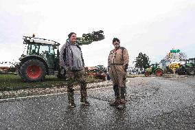 Farmers Block Golfech Nuclear Power Station - South Western France