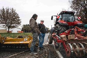 Farmers Block Golfech Nuclear Power Station - South Western France