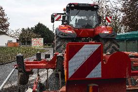 Farmers Block Golfech Nuclear Power Station - South Western France