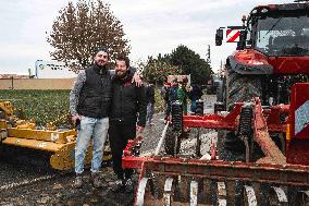 Farmers Block Golfech Nuclear Power Station - South Western France