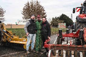 Farmers Block Golfech Nuclear Power Station - South Western France