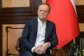 Ukrainian President Volodymyr Zelenskiy Meets With Polish Prime Minister Donald Tusk In Kyiv