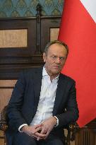Ukrainian President Volodymyr Zelenskiy Meets With Polish Prime Minister Donald Tusk In Kyiv