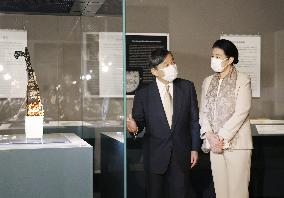 Japan's emperor, empress visit exhibition