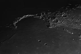 Lunar Surface At Telescope