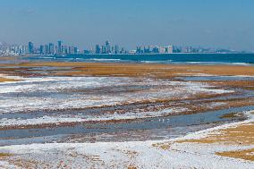Ice and Snow Intertwine With The Sea in Qingdao