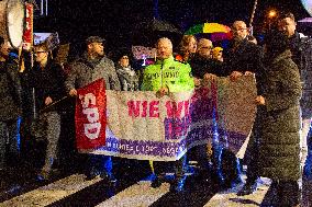 Protest Against AFD (Alternative For Germany)  In Eitorf