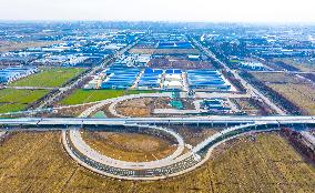 Yancheng-Luoyang Expressway Construction in Suqian