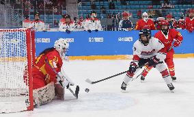 (SP)SOUTH KOREA-GANGNEUNG-WINTER YOUTH OLYMPIC GAMES-ICE HOCKEY-WOMEN'S 3 ON 3-SEMIFINALS-CHN VS KOR