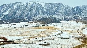 Qilian Mountains After Snow in Zhangye