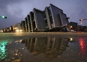 Aftermath of strong earthquake in central Japan