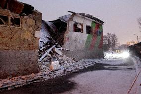 Aftermath of January 23 Russian missile attack on Kyiv