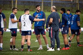 French Rugby Team Training Session In Marcoussis - Paris