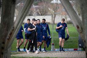 French Rugby Team Training Session In Marcoussis - Paris