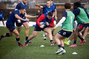 French Rugby Team Training Session In Marcoussis - Paris