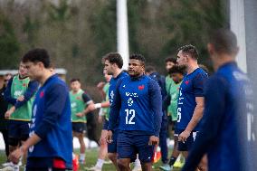 French Rugby Team Training Session In Marcoussis - Paris