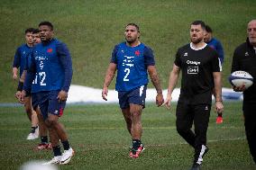 French Rugby Team Training Session In Marcoussis - Paris