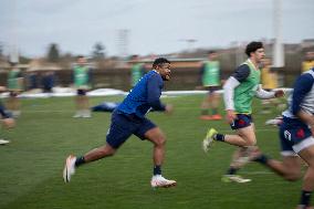 French Rugby Team Training Session In Marcoussis - Paris