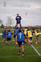 French Rugby Team Training Session In Marcoussis - Paris