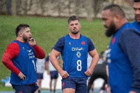 French Rugby Team Training Session In Marcoussis - Paris