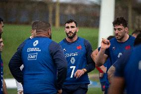 French Rugby Team Training Session In Marcoussis - Paris