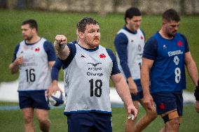 French Rugby Team Training Session In Marcoussis - Paris