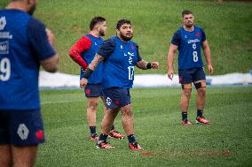 French Rugby Team Training Session In Marcoussis - Paris