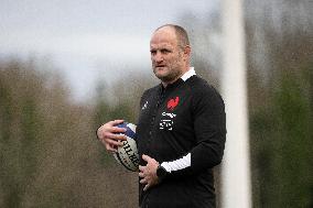 French Rugby Team Training Session In Marcoussis - Paris