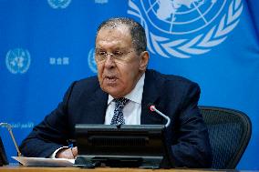Minister For Foreign Affairs Of The Russian Federation United Nations Press Conference