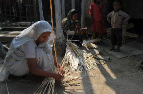 Rural Bamboo Cane Handicrafts In Bangladesh