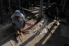 Rural Bamboo Cane Handicrafts In Bangladesh