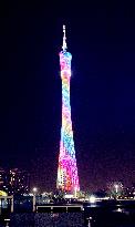 Canton Tower Light Show in Guangzhou