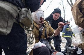Russian Strike Kills At Least 10 And Wounds Dozens In Kharkiv.