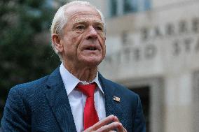 Peter Navarro At Courthouse For Sentencing