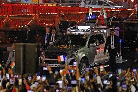 Prime Minister Narendra Modi With French President Emmanuel Macron In Jaipur
