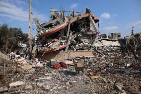MIDEAST-GAZA-MAGHAZI REFUGEE CAMP-DESTROYED BUILDINGS