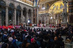 Pope Francis Presides The Vespers - Rome