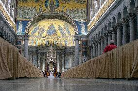 Pope Francis Presides The Vespers - Rome