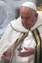 Pope Francis Presides The Vespers - Rome